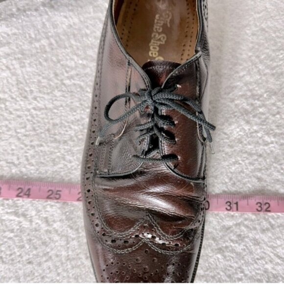 Vintage The Shoe People Brown Leather Wingtip Oxford Brogues Dress Shoes - Picture 14 of 15